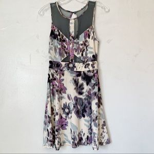 NEW Silence and Noise Purple Print Dress